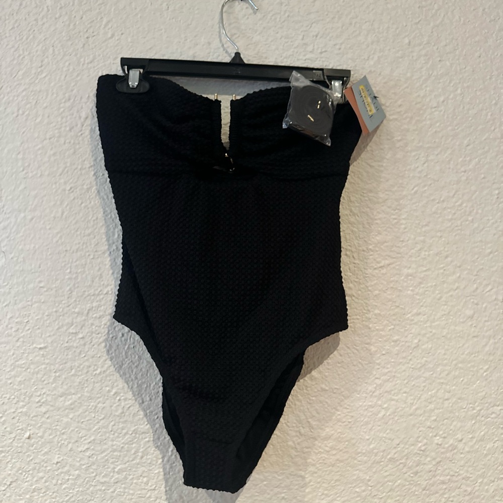 Shade & Shore Black One Piece Swimsuit